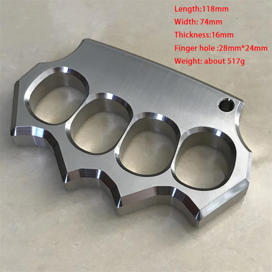 Solid Precision Thickened Knuckle Duster Boxing Self Defense Four Finger Buckle Window Breaker Outdoor Camping EDC Tool - Image 15