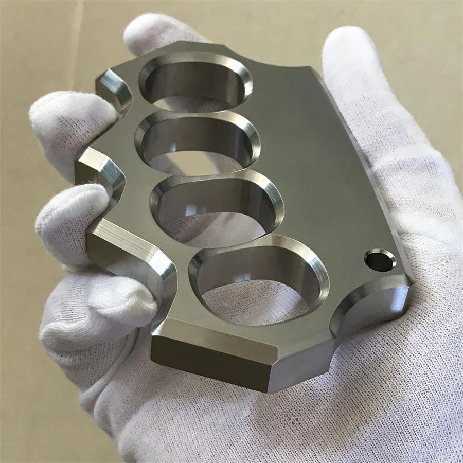 Solid Precision Thickened Knuckle Duster Boxing Self Defense Four Finger Buckle Window Breaker Outdoor Camping EDC Tool - Image 6