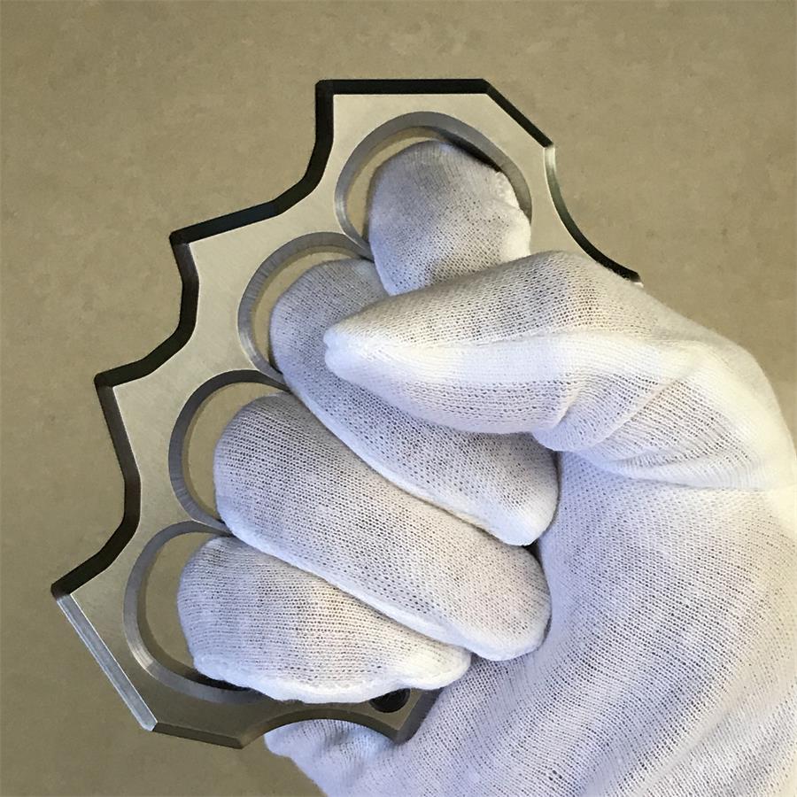 Solid Precision Thickened Knuckle Duster Boxing Self Defense Four Finger Buckle Window Breaker Outdoor Camping EDC Tool - Image 9