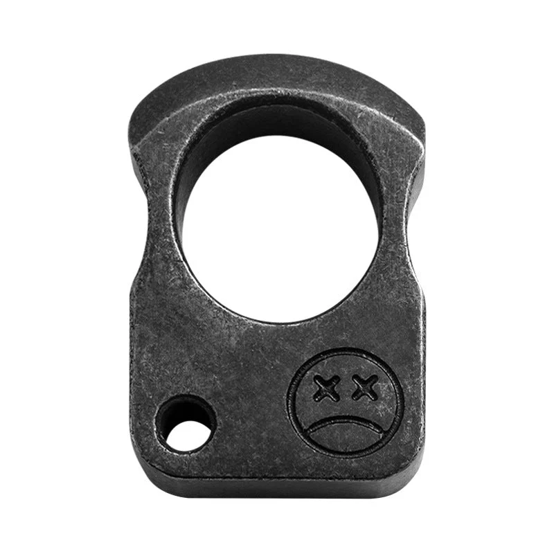 Solid Stainless Steel Brass Knuckle Duster Boxing Single Finger Buckle Self Defense Window Breaker Outdoor Portable EDC Tool - Image 10