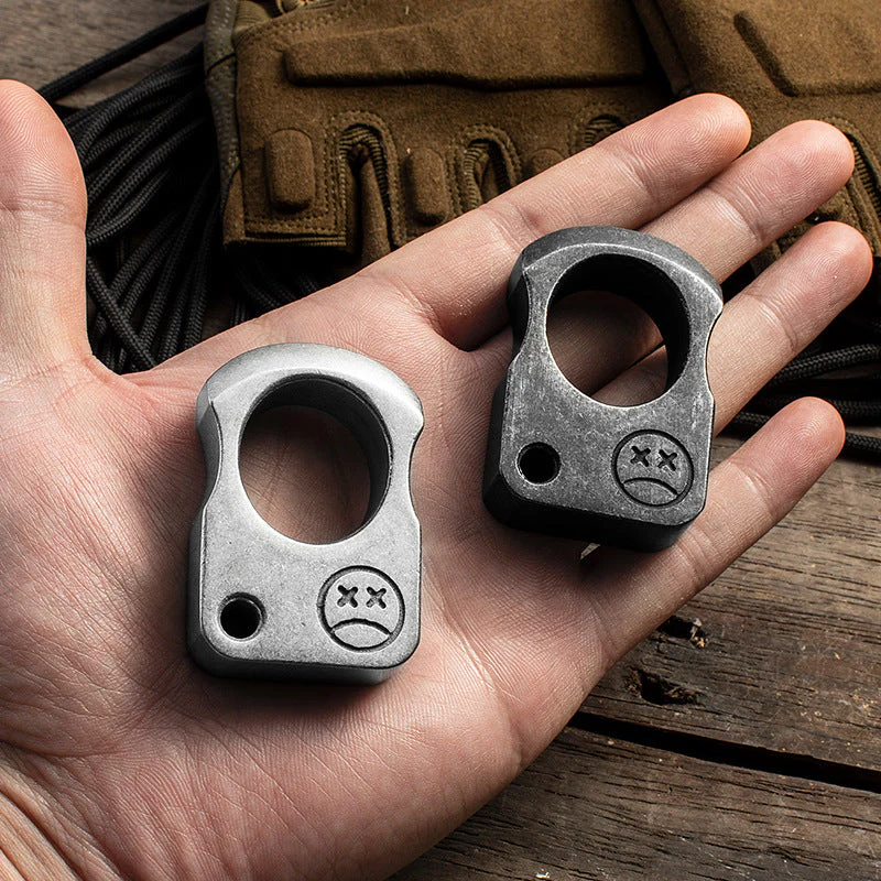 Solid Stainless Steel Brass Knuckle Duster Boxing Single Finger Buckle Self Defense Window Breaker Outdoor Portable EDC Tool - Image 11