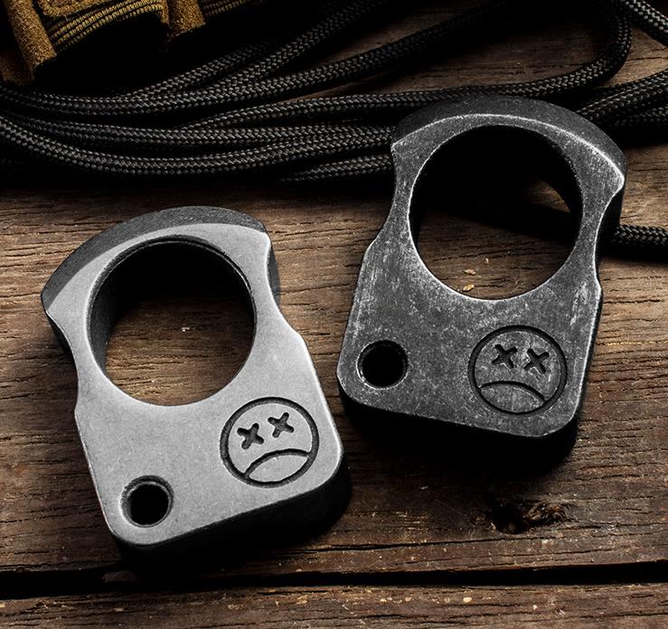 Solid Stainless Steel Brass Knuckle Duster Boxing Single Finger Buckle Self Defense Window Breaker Outdoor Portable EDC Tool - Image 6
