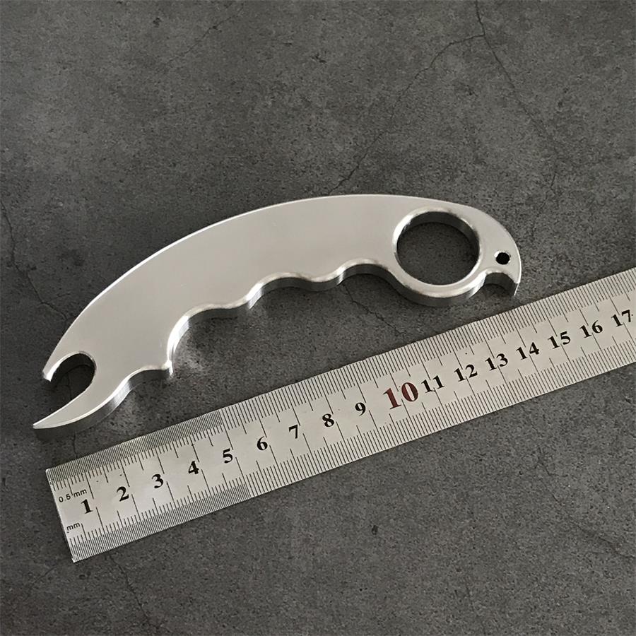 Solid Steel Bottle Opener Multi-Function Self-Defense Training EDC Tool - Image 4