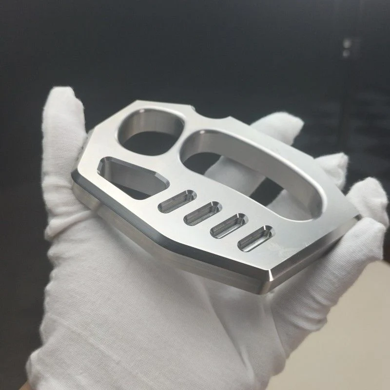 Solid Steel Knuckle Duster Two Finger Buckle Self Defense Window Breaking Boxing Knuckles Training Combat Guards - Image 3