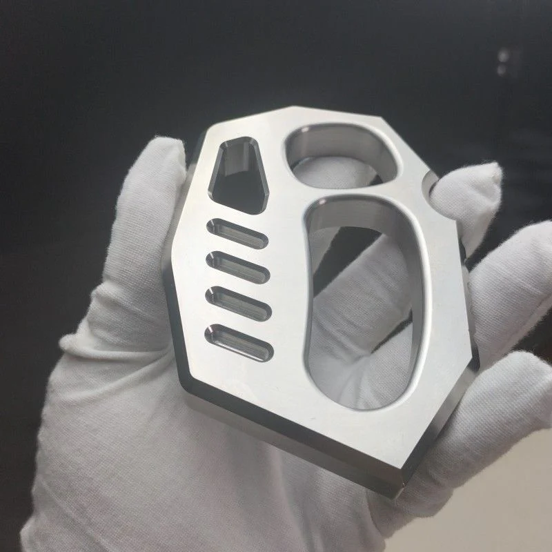 Solid Steel Knuckle Duster Two Finger Buckle Self Defense Window Breaking Boxing Knuckles Training Combat Guards - Image 4