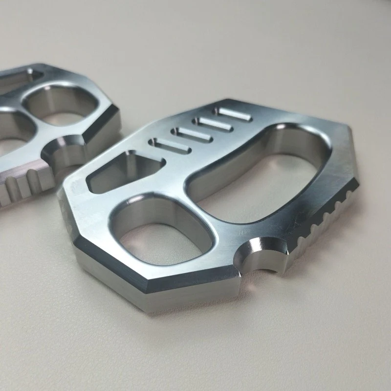 Solid Steel Knuckle Duster Two Finger Buckle Self Defense Window Breaking Boxing Knuckles Training Combat Guards - Image 6