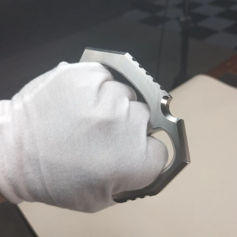 Solid Steel Knuckle Duster Two Finger Buckle Self Defense Window Breaking Boxing Knuckles Training Combat Guards - Image 7