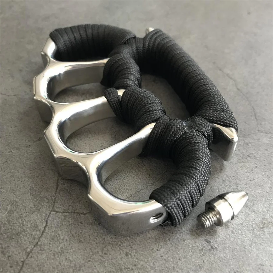 Solid Steel Knuckle Duster with Detachable Window Breaker - Image 2