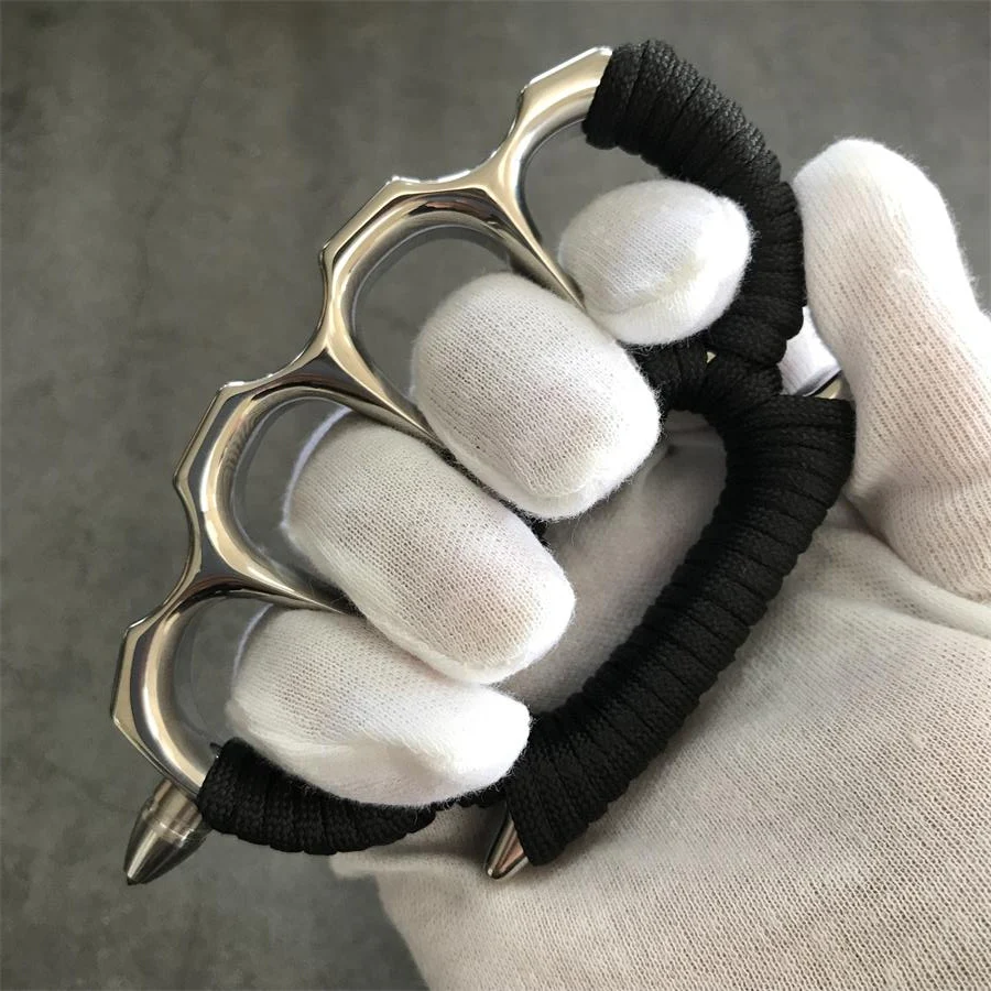 Solid Steel Knuckle Duster with Detachable Window Breaker - Image 6