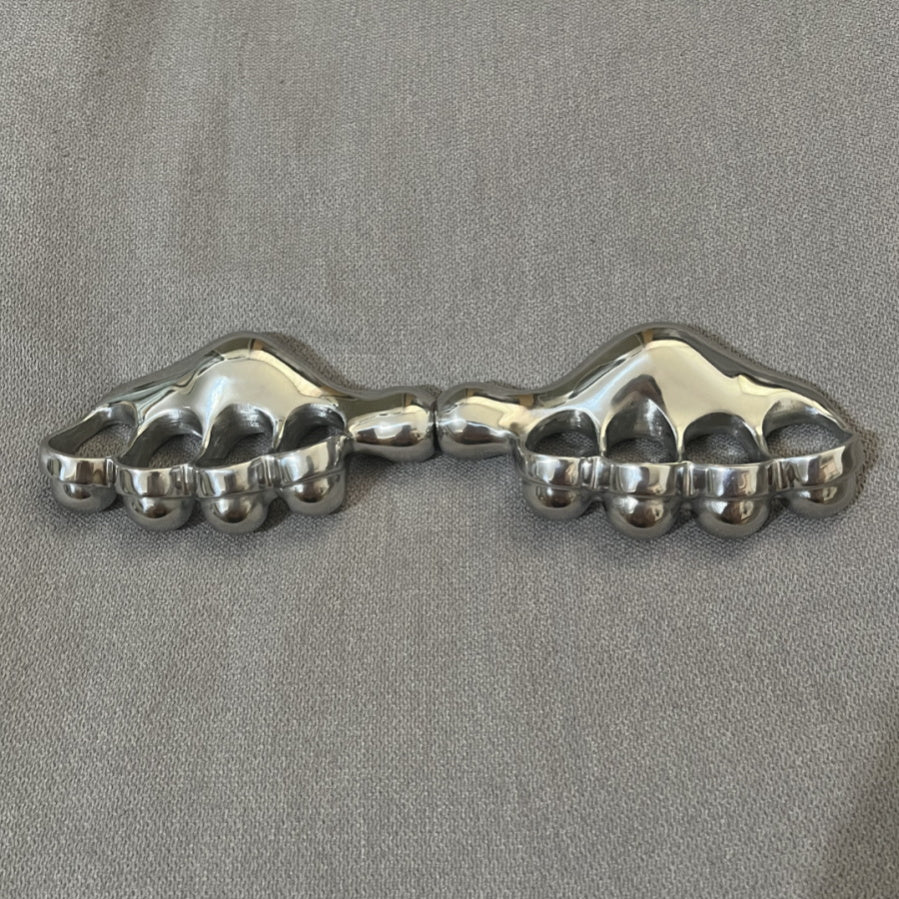Solid Steel Left and Right Hand Knuckle Duster - Image 9