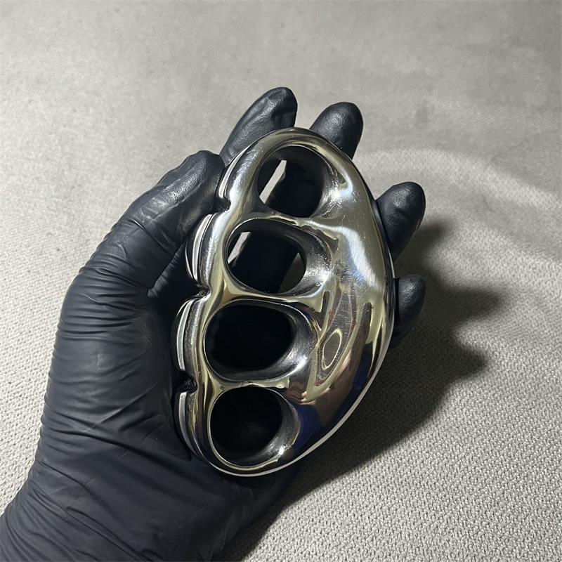 Solid Steel Mirror Knuckle Duster Broken Window Self-Defense EDC Tool
