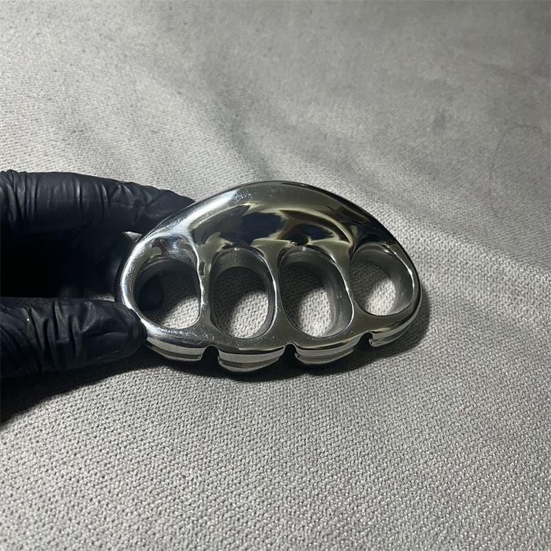 Solid Steel Mirror Knuckle Duster Broken Window Self-Defense EDC Tool - Image 3