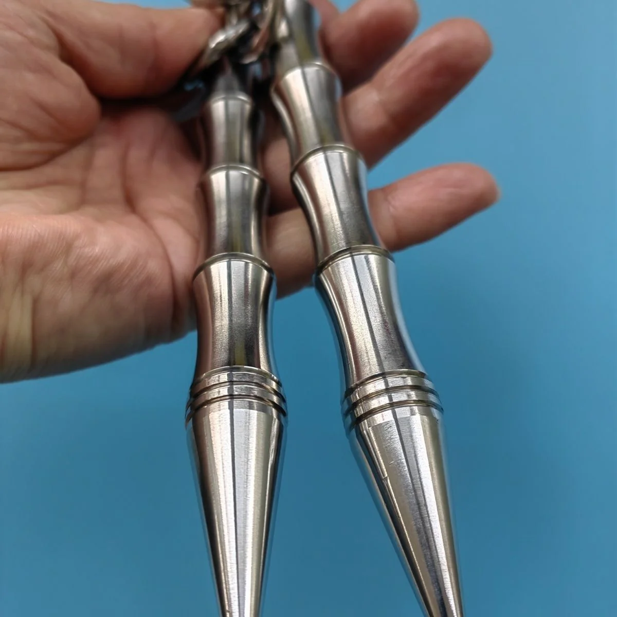 Solid Steel Nunchaku Portable Self-defense Training Tool - Image 5