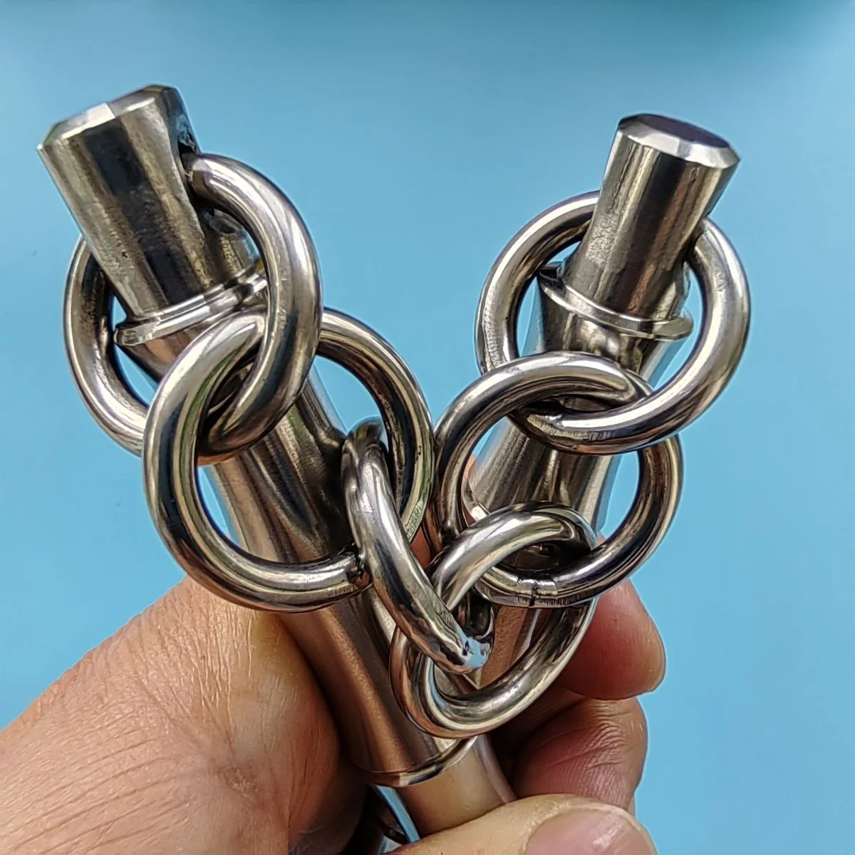 Solid Steel Nunchaku Portable Self-defense Training Tool - Image 7