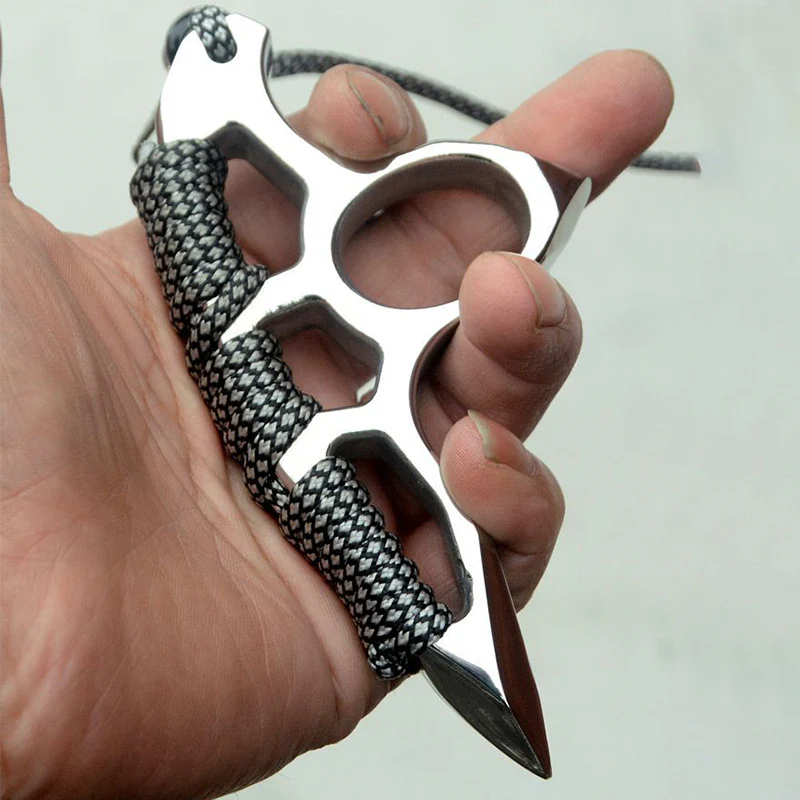 Solid Steel Single Finger Knuckle Duster Boxing Self Defense Buckle Window Breaker Outdoor EDC Tool - Image 12