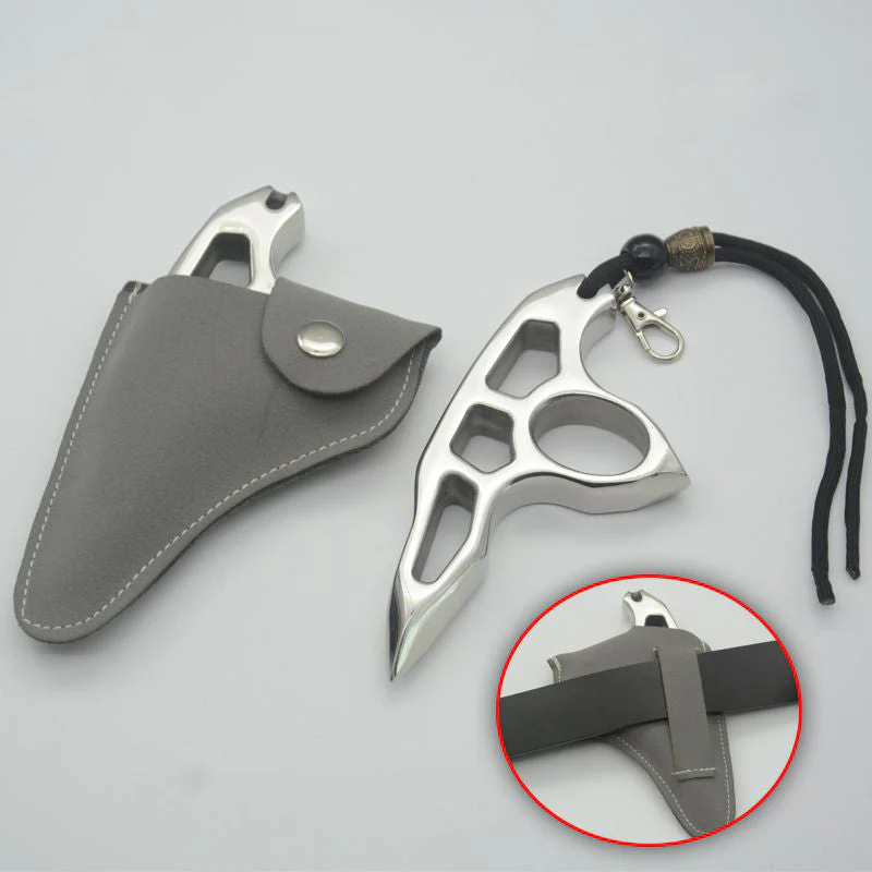 Solid Steel Single Finger Knuckle Duster Boxing Self Defense Buckle Window Breaker Outdoor EDC Tool - Image 3