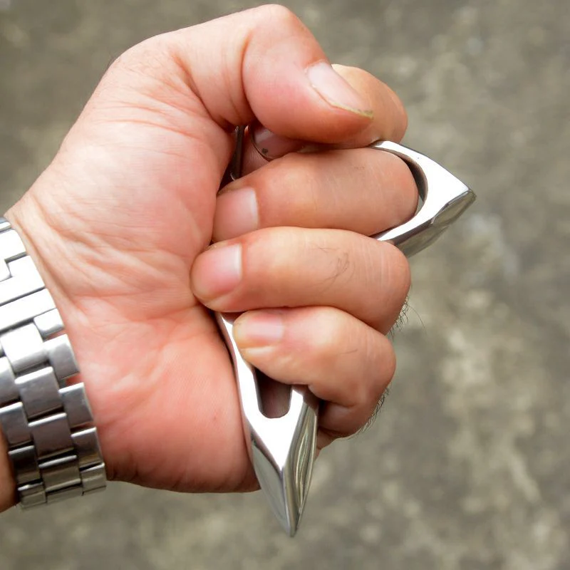 Solid Steel Single Finger Knuckle Duster Boxing Self Defense Buckle Window Breaker Outdoor EDC Tool - Image 4