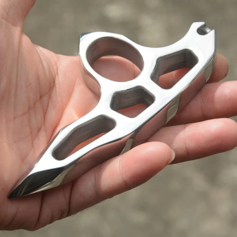 Solid Steel Single Finger Knuckle Duster Boxing Self Defense Buckle Window Breaker Outdoor EDC Tool - Image 5