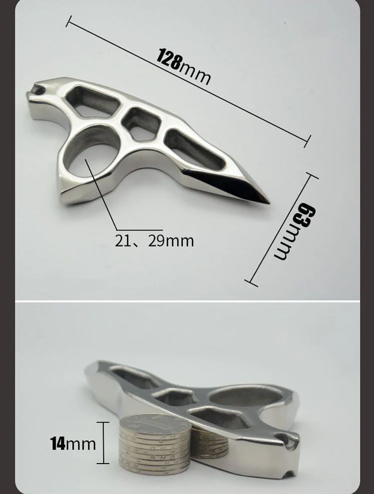Solid Steel Single Finger Knuckle Duster Boxing Self Defense Buckle Window Breaker Outdoor EDC Tool - Image 7