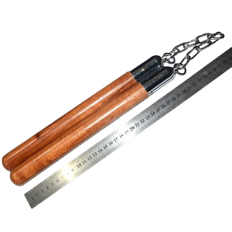 Sports Training Wooden Nunchucks Martial Arts Outdoor Self Defense EDC Tool - Image 12