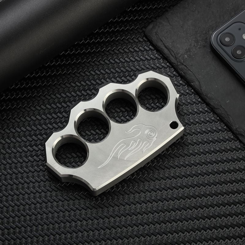 Strong Steel Solid Knuckle Duster Finger Buckle Self-defense Broken Window Boxing Training Knuckles EDC Tool - Image 7