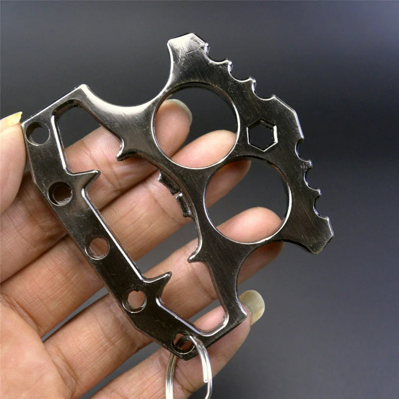 Sturdy Multifunctional Bottle Opener Knuckle Duster Pocket Defense Window Breaker Keychain Pendant - Image 7