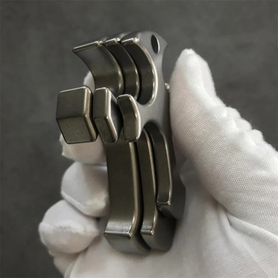 TC21 Titanium Cross Knuckle Duster Self-Defense EDC Decoration - Image 6