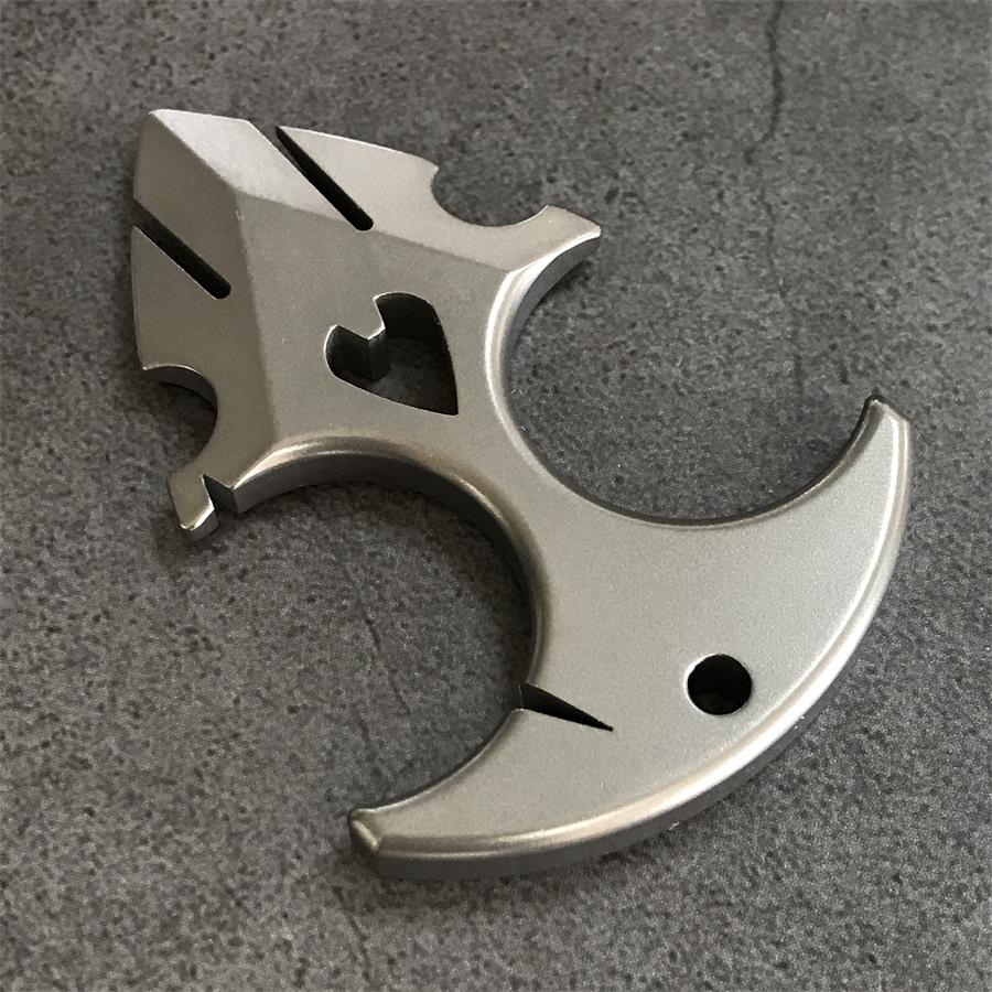 TC21 Titanium Knuckle Duster Self-Defense Doomsday Shield Self-defense Pendant - Image 10