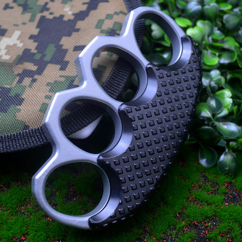 Thickened Anti-slip Knuckle Duster Boxing Self-defense Four-finger Button Window Breaker Outdoor Camping EDC Tool - Image 5