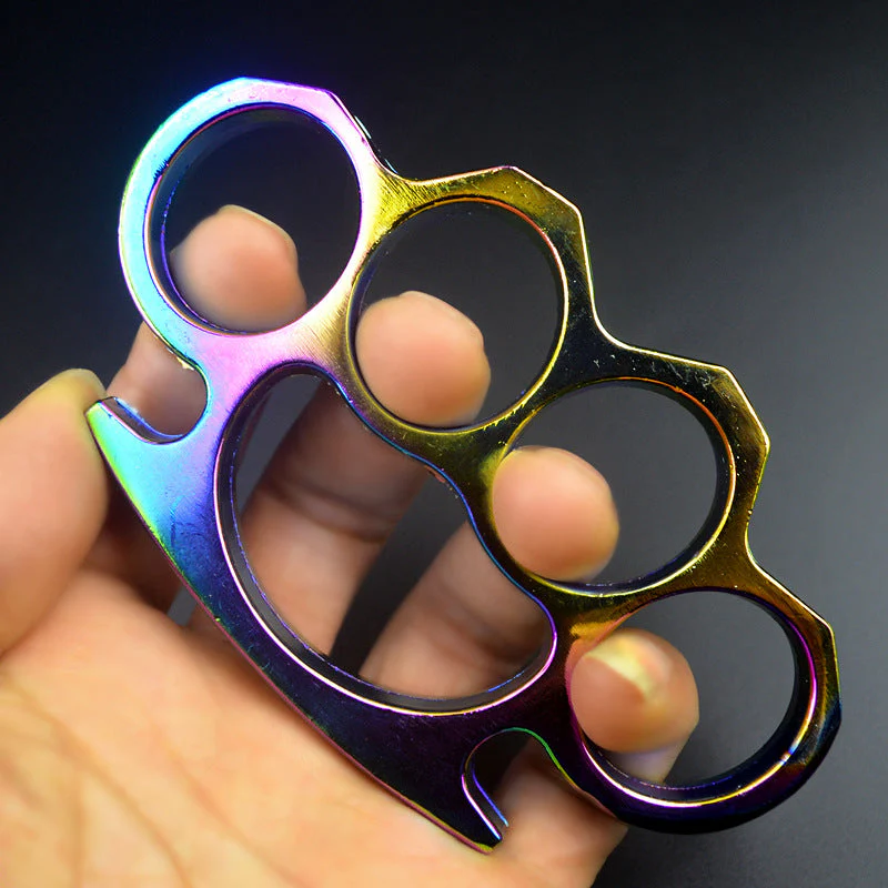 Thickened Metal Brass Knuckle Duster Boxing Four Finger Buckle Defense Window Breaker Outdoor EDC Tool - Image 10