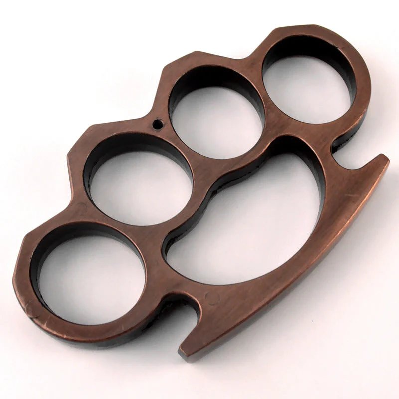 Thickened Metal Brass Knuckle Duster Boxing Four Finger Buckle Defense Window Breaker Outdoor EDC Tool - Image 7