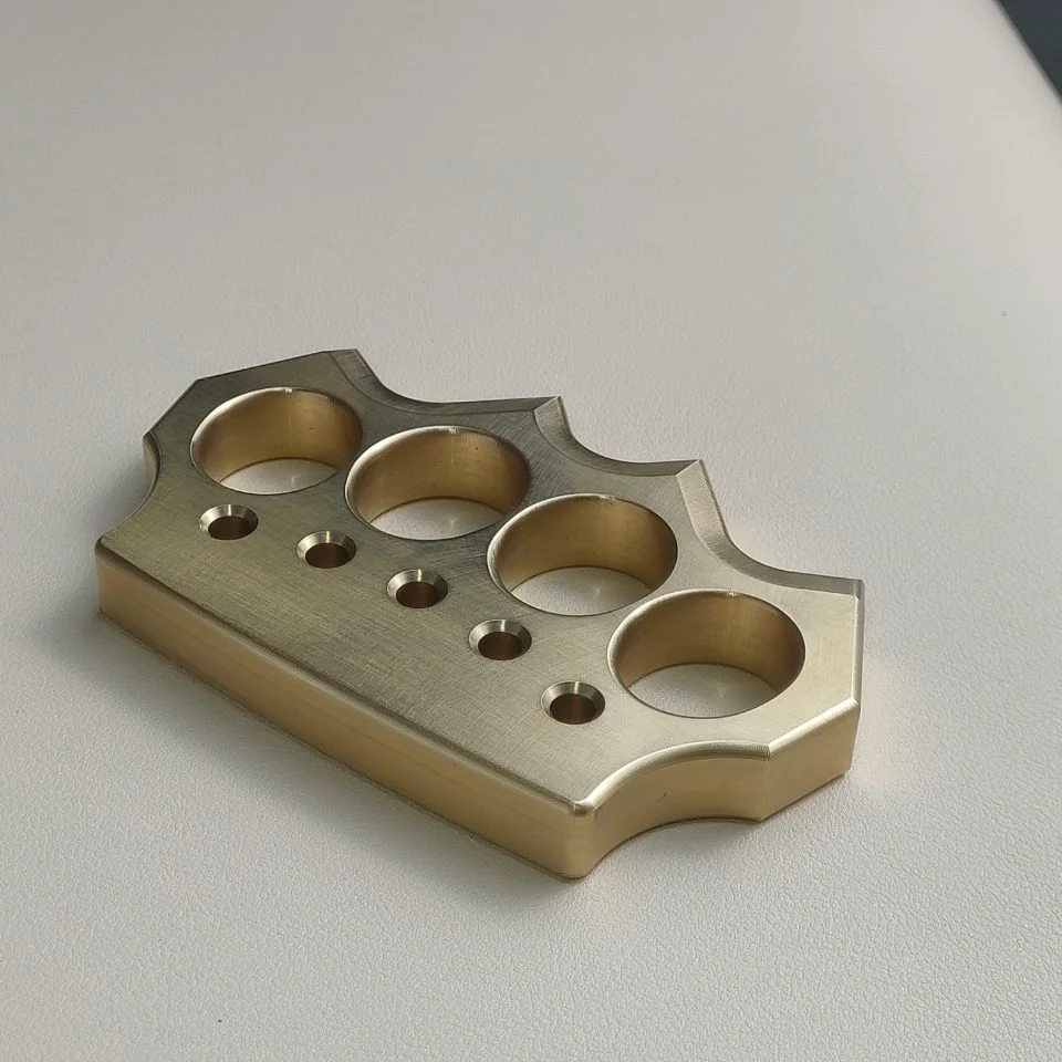Thickened Solid Brass Knuckle Duster Boxing Four Finger Buckle Defense Window Breaker Outdoor EDC Tool - Image 3
