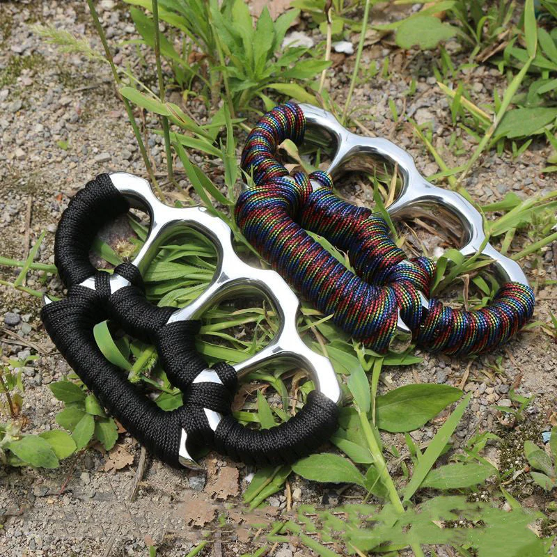 Thickened Solid Pure Steel Knuckle Duster Boxing Four Finger Buckle Defense Window Breaker Outdoor EDC Tool - Image 3