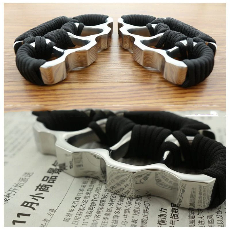 Thickened Solid Pure Steel Knuckle Duster Boxing Four Finger Buckle Defense Window Breaker Outdoor EDC Tool - Image 8