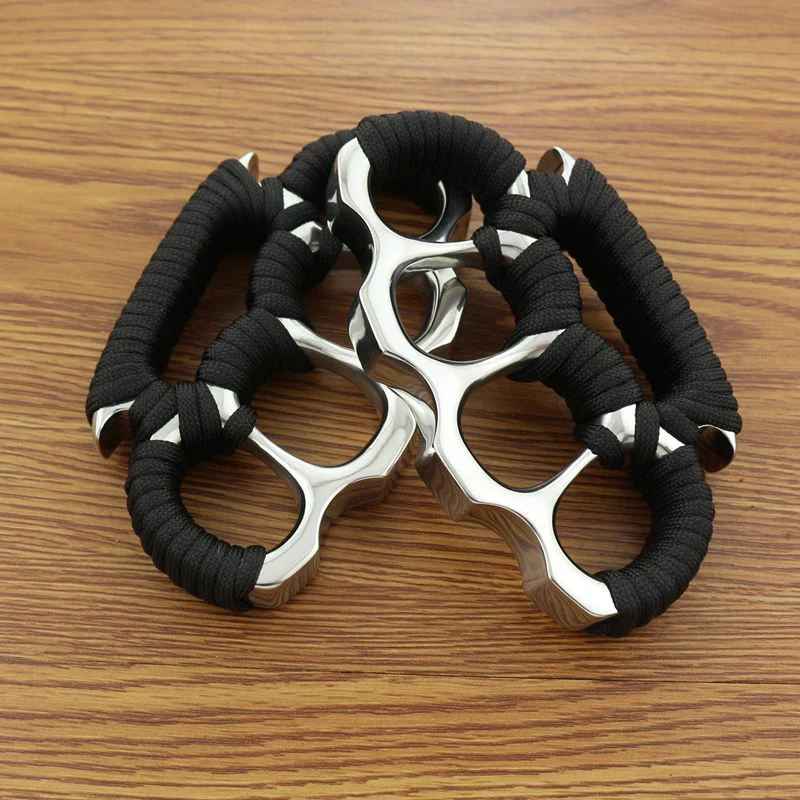 Thickened Solid Pure Steel Knuckle Duster Boxing Four Finger Buckle Defense Window Breaker Outdoor EDC Tool - Image 9