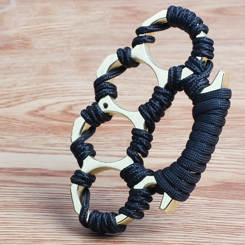 Thickened Umbrella Rope Knuckle Duster Boxing Self-defense Buckle Window Breaker Outdoor EDC Tool