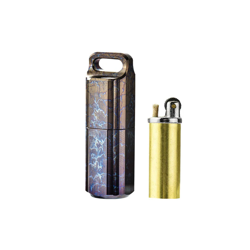 Titanium Alloy Waterproof Capsule Pill Storage Lighter - Image 12