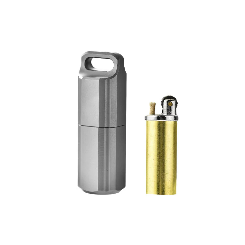 Titanium Alloy Waterproof Capsule Pill Storage Lighter - Image 15