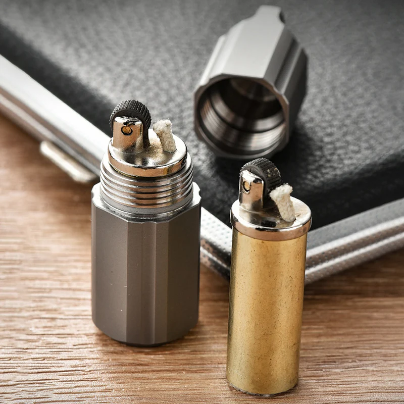 Titanium Alloy Waterproof Capsule Pill Storage Lighter - Image 2