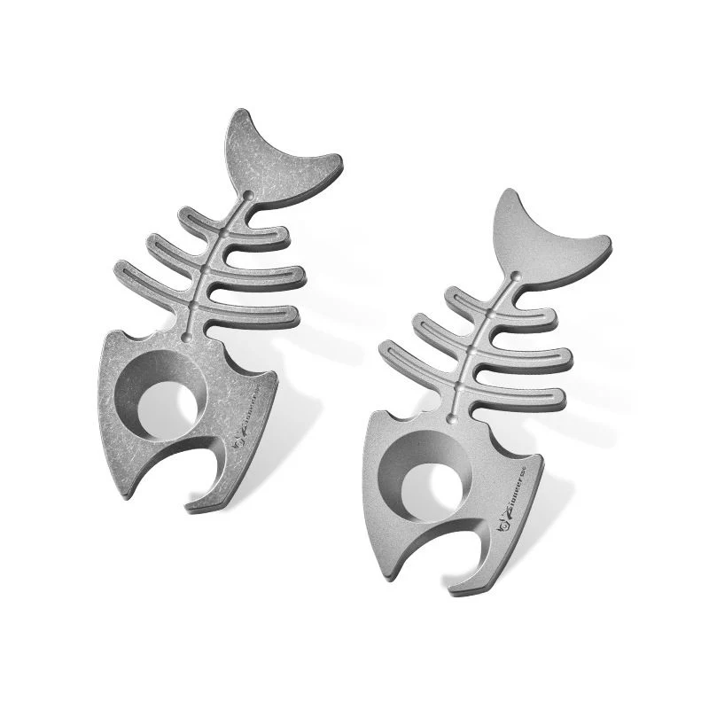 Titanium Fishbone Bottle Opener Self Defense EDC Tool - Image 11