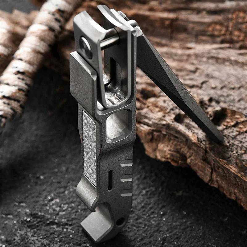 Titanium Nail Clippers Multifunctional Bottle Opener EDC Tool - Image 6