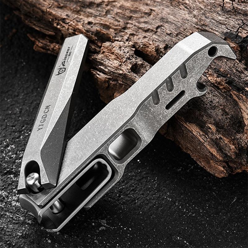 Titanium Nail Clippers Multifunctional Bottle Opener EDC Tool - Image 8