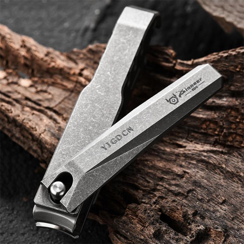 Titanium Nail Clippers Multifunctional Bottle Opener EDC Tool - Image 9