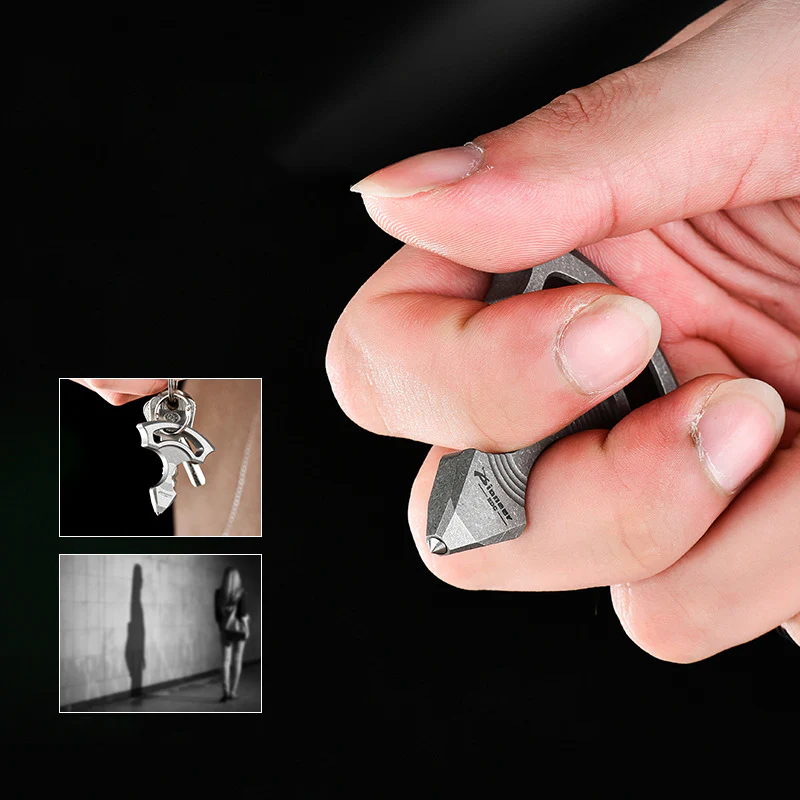 Titanium Tungsten Steel Window Breaker Self Defense Keychain Pendant EDC Tools - Image 4