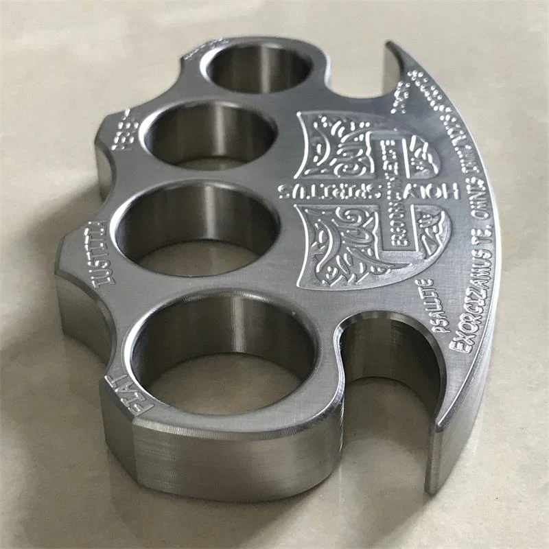 Warrior Solid Steel Knuckle Duster Self-defense Broken Window EDC Tool - Image 2