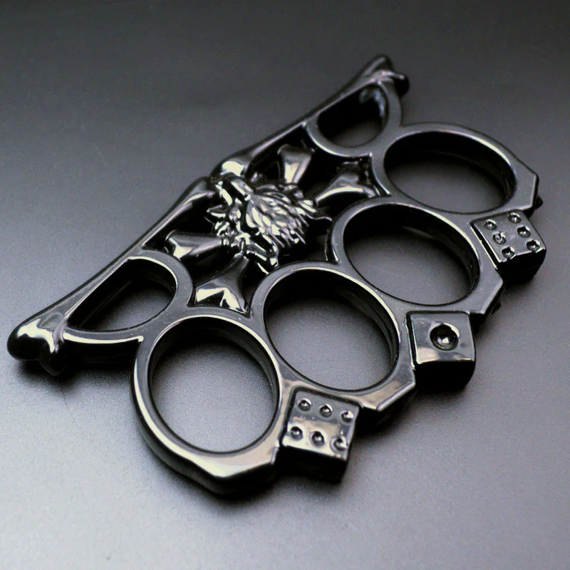 Wolf Head Dice Knuckle Duster Boxing Self Defense Buckle Window Breaker Outdoor EDC Tool - Image 5
