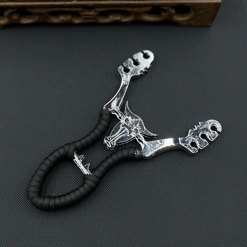 Sturdy Alloy Slingshot with String Bullhead Metal Bracket - Image 4