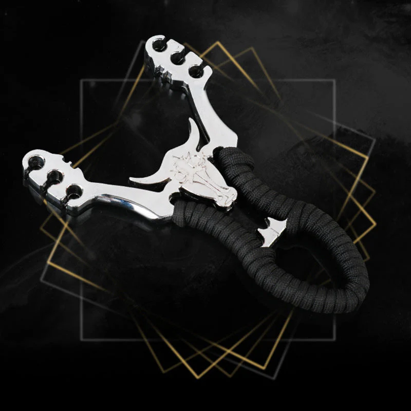 Sturdy Alloy Slingshot with String Bullhead Metal Bracket - Image 6